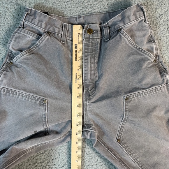 Carhartt Double Knee Jeans 30x32.5 Faded Thrashed Distressed Dungaree Fit - Picture 7 of 12